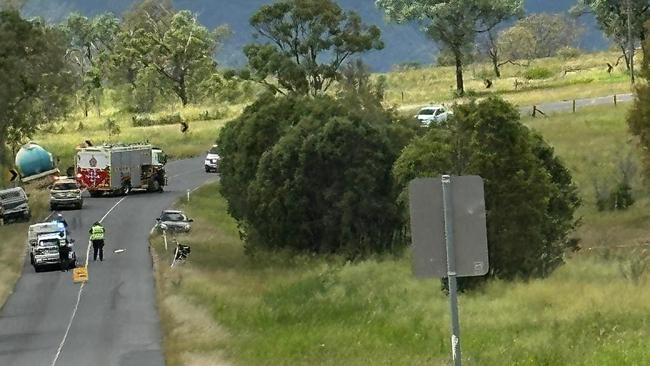 Emergency raced to a fatal motorbike and truck crash on Four Mile Rd/McEvoy Rd at Kabra on Sunday, February 11.