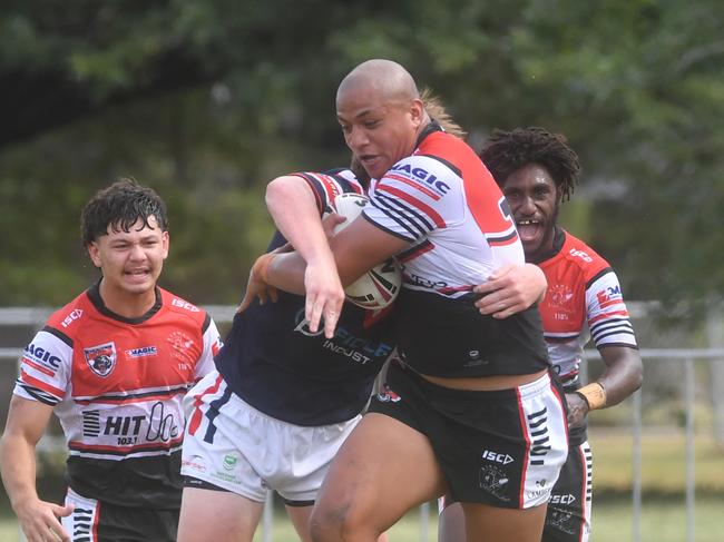 Kirwan State High School hosts St Patrick's College, Mackay, in round 1 of the 2025 Aaron Payne Cup. Picture: Evan Morgan