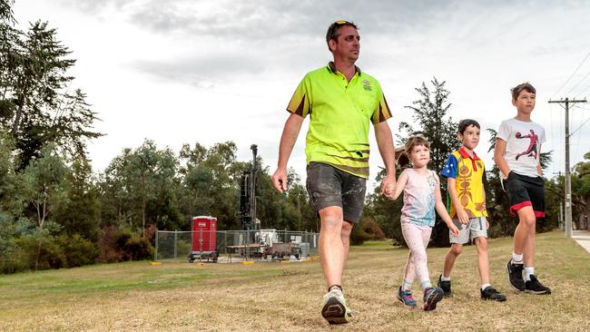 The George family will lose the reserve opposite their house to link. Pic: Mark Dadswell