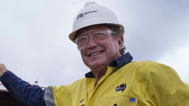 Andrew Forrest pictured at Fortescue Metals’ new Iron Bridge magnetite project in January. Picture: Supplied