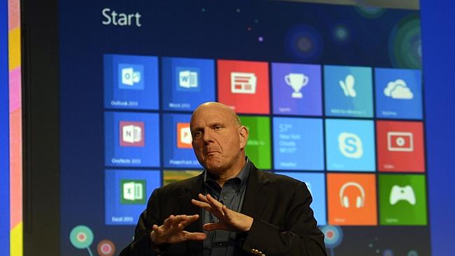 Former Microsoft CEO Steve Ballmer shows off Windows 8 at an event back in 2012. Now there are rumours the company is scrappi...