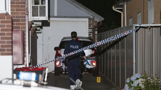 A crime scene was established at the home while forensic officers examined evidence. Picture: Bill Hearne