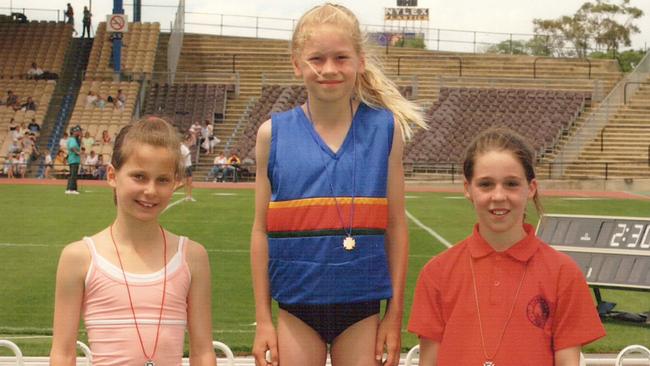 Eleanor on the podium after her very first State win.