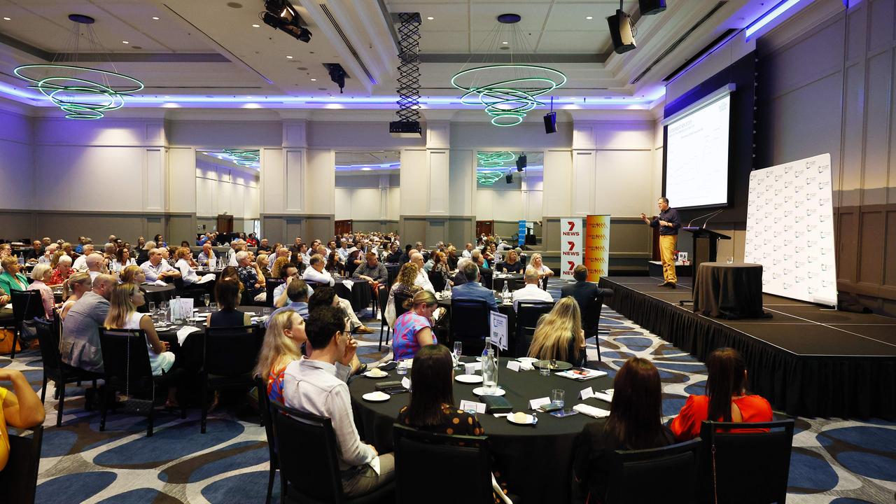 Tourism Tropical North Queensland CEO Mark Olsen was the keynote speaker at the Cairns Chamber of Commerce February business lunch - Tourism Industry Update &amp; Outlook, held at the Pullman International hotel. Picture: Brendan Radke