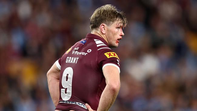 Harry Grant was bloodied and beaten. Photo by Chris Hyde/Getty Images
