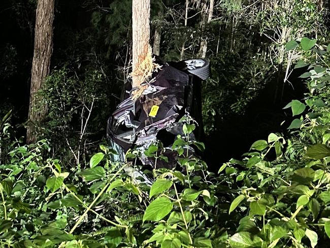 Scene of an accident at Lower Beechmont on the Gold Coast on March 22, 2024. Picture: Supplied.