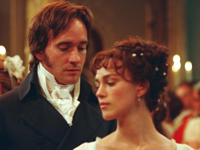 Undated. Actors Matthew MacFadyen and Keira Knightley in scene from the film 'Pride and Prejudice'.