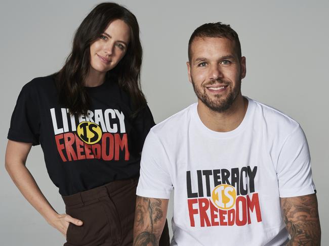 Jesinta and Buddy Franklin, in their down time, are supporters of the Australian Literacy and Numeracy Foundation.