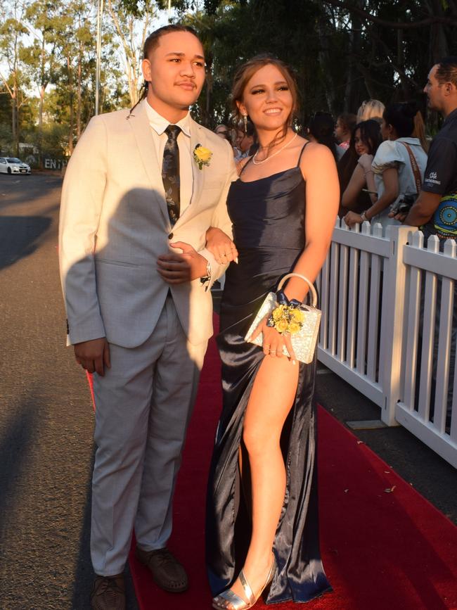 Mia Curtis and Jacob Paul at the North Rockhampton High School Formal 2023.