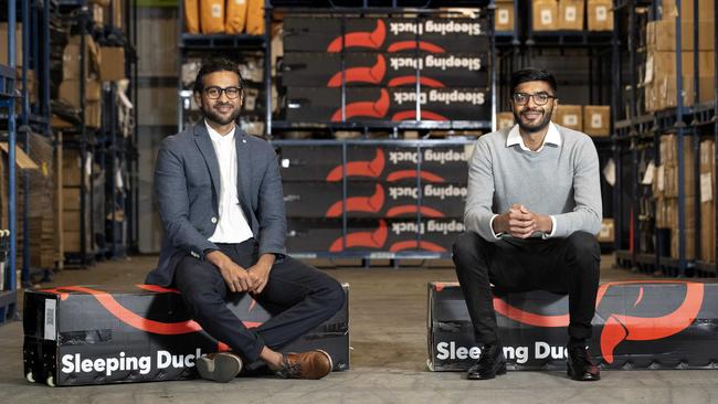 Sleeping Duck founders Winston Wijeyeratne and Selvam Sinnappan. Picture: David Geraghty