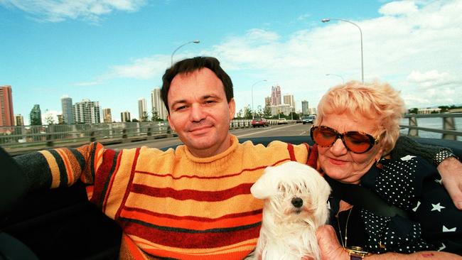 Peter Foster with his mother Louise Poletti in 1997.