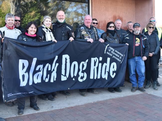 Black Dog Riders in Alice Springs Tuesday August 14, 2018. Picture. ANDREA JOHNSTON