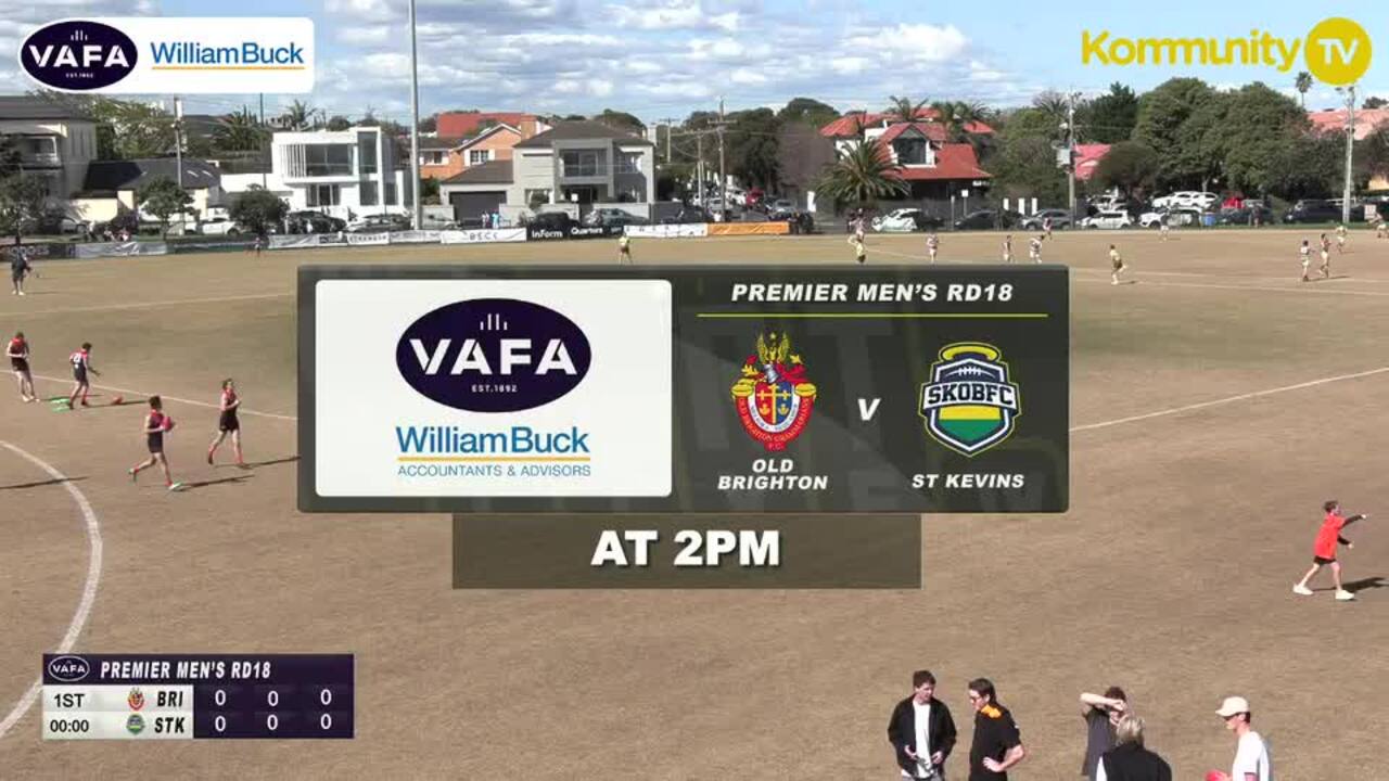 Replay: Old Brighton v St Kevin's - VAFA Round 18 (Premier)