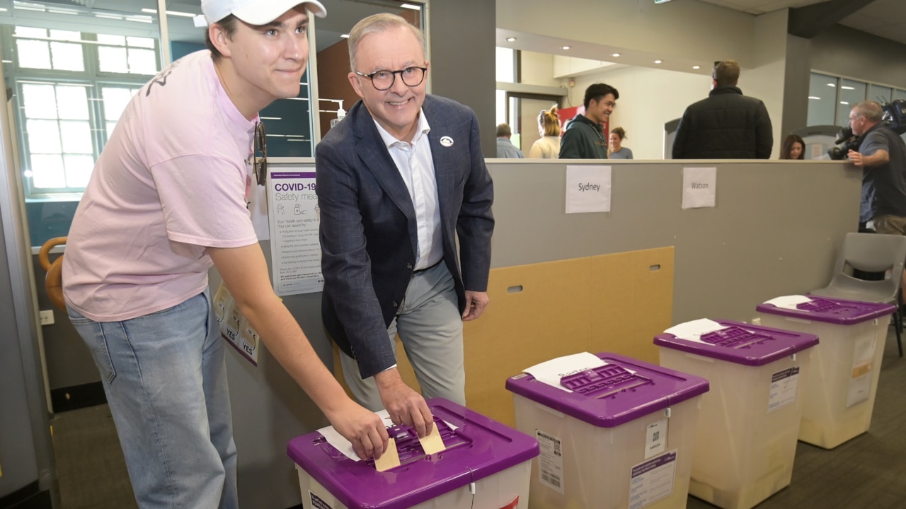 Anthony Albanese cast an early vote for the Voice referendum in Sydney