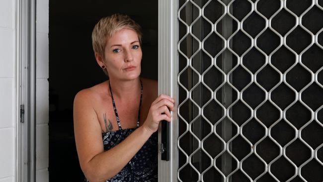 Single mother Sarah Martin said she welcomed any changes to youth justice laws which addressed prevention and rehabilitation. Ms Martin has had her Bentley Park home broken into twice, with the offenders taking the keys to her car from her bedroom and stealing the vehicle. Picture: Brendan Radke