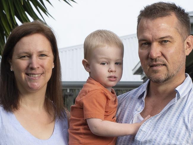 BCM QW Sophie Andrews, 40, her husband Alan Jones, 42, and children Eleanor, 5, and Oliver, 1, moved to Caloundra from Sydney in April this year. They are renting, with the aim to buy next year. Photography : Russell Shakespeare