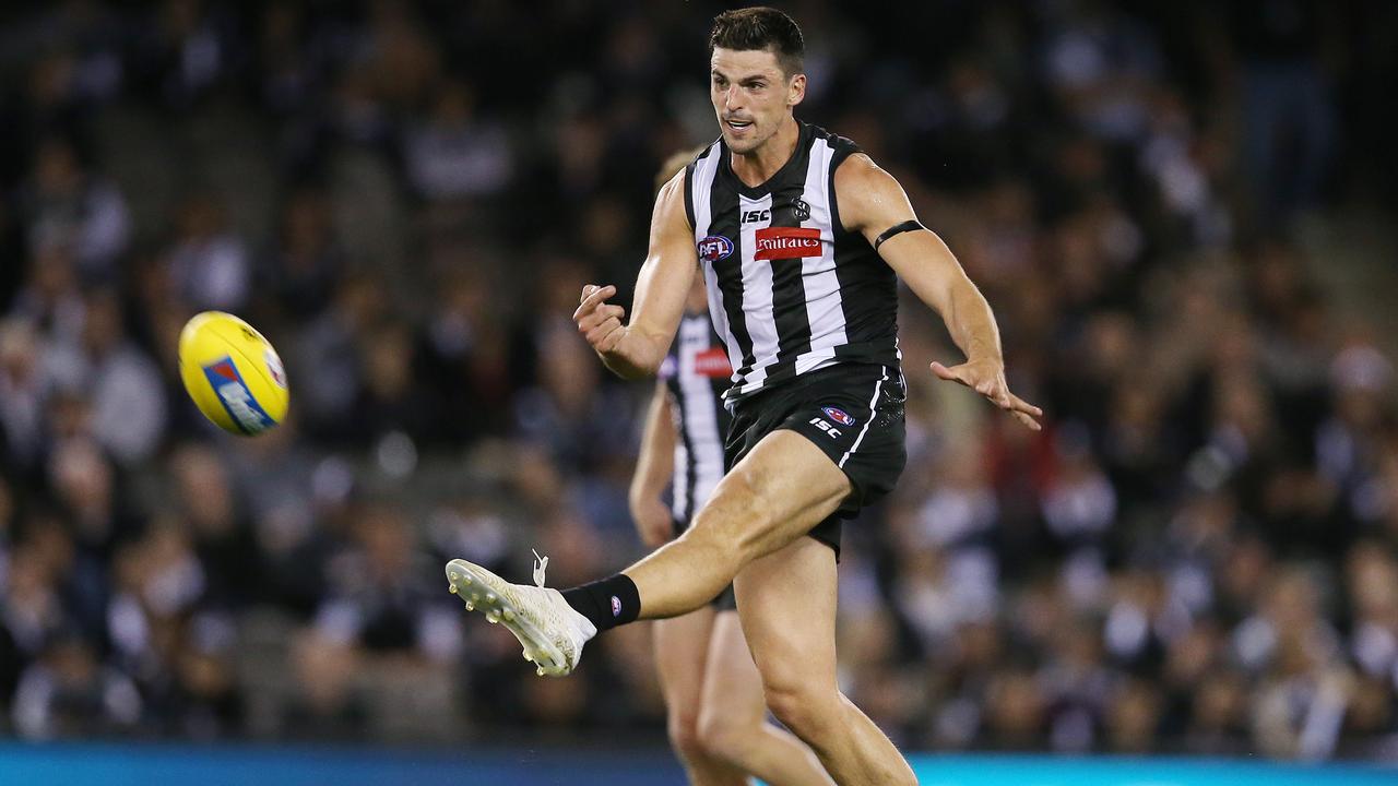 Scott Pendlebury was dominant for the Magpies. Picture: Michael Klein