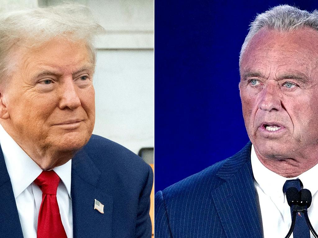 (COMBO) This combination of pictures created on November 14, 2024 shows US President-elect Donald Trump (L) on November 13, 2024, and Independent presidential candidate Robert F. Kennedy Jr. on August 23, 2024. US President-elect Donald Trump on November 14, 2024 nominated Robert F. Kennedy Jr., a longtime conspiracy theorist and vaccine skeptic, to be his health and human services secretary. (Photo by SAUL LOEB and Olivier Touron / AFP)