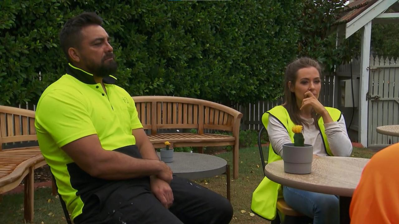 Ronnie and Georgia are summoned to a meeting with Luke and Josh to clear the air after they accused the twins of cheating. Picture: Channel 9