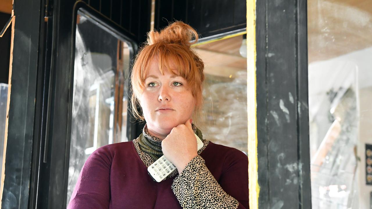 Katie Johnston pictured after the restaurant was broken into in 2020. Photo Patrick Woods / Sunshine Coast Daily.