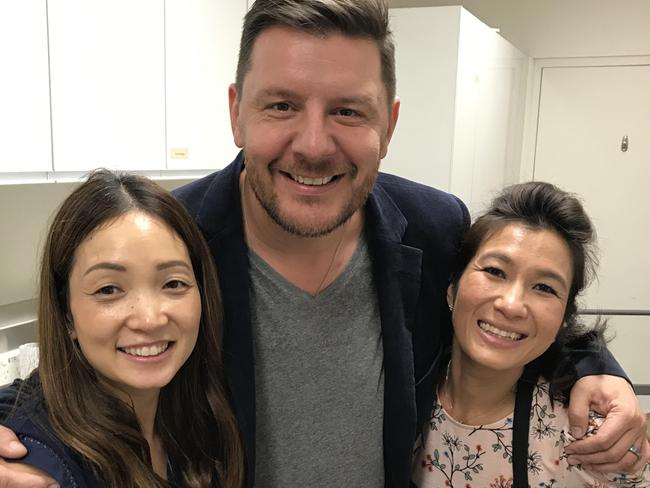 Suong, Manu Feildel and Kim from MKR. Picture: Supplied