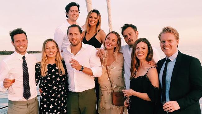 Margot Robbie with husband Tom Ackerley and friends in Cannes via Instagram