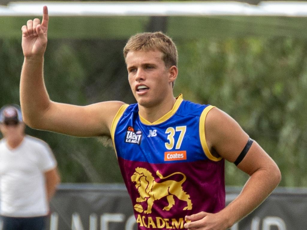 Brisbane Lions Academy player Ty Gallop was the star in match sim. Picture: Ben Grimes