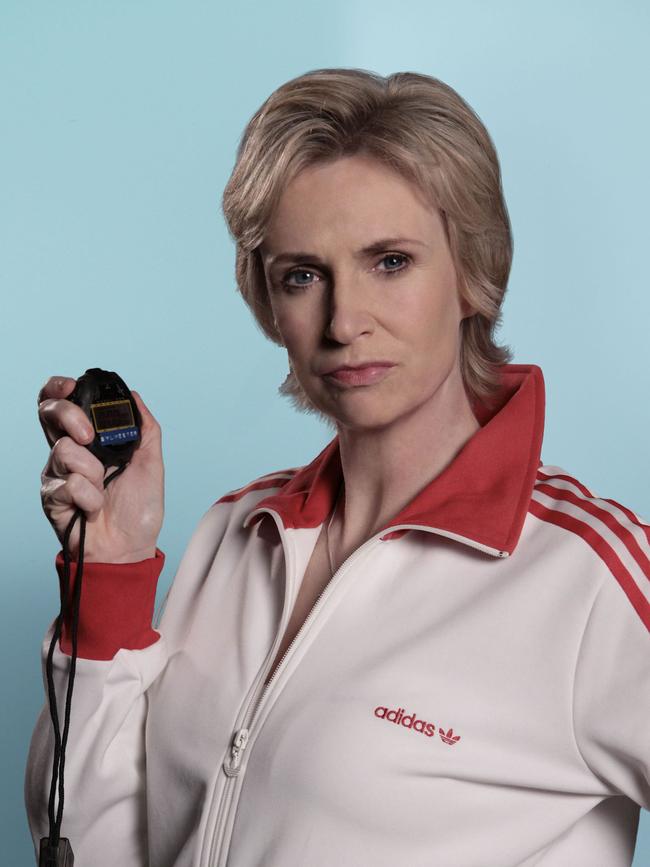 Jane Lynch as Sue Sylvester in Glee.