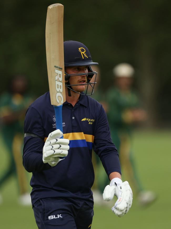 Ringwood opening batsman Tom Rogers. Picture: Stuart Milligan