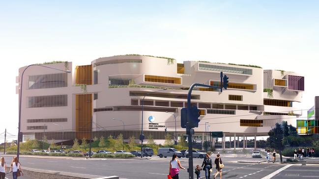 Artist impression of the planned new Women's and Children's Hospital.