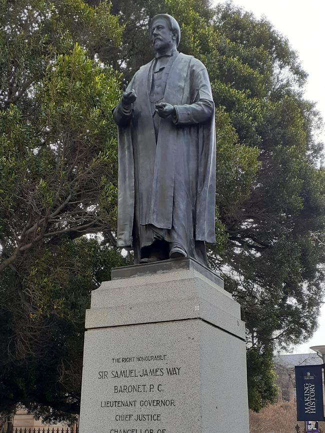 Statue of Sir Samuel Way on North Terrace Adelaide.