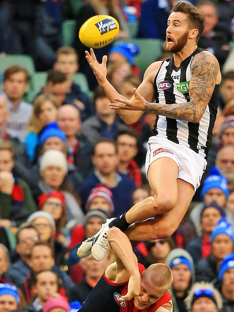 Fans would have been denied Jeremy Howe’s hangers had footy been lost to Tasmania. Picture: Mark Stewart