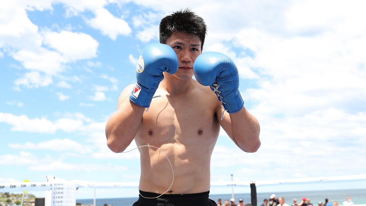 Japanese boxer Takeshi Inoue wants to take Tim Tszyu down. Picture: No Limit Boxing / Brett Costello