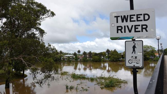 Flooding around Murwillumbah as wild weather battered northeast NSW and southeast Queensland. Picture: NCA NewsWire / Steve Holland