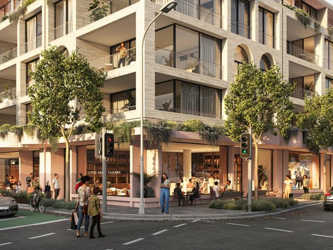 An artist's impression of a proposed $30 million shop-top apartment complex in Belgrave St, Manly.