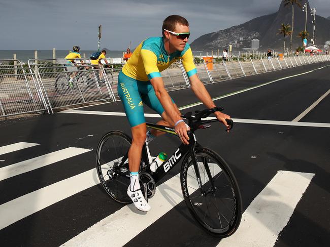 Rohan Dennis became the first victim of Rio’s road course. Picture. Brett Costello