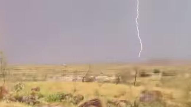 An unexpected freak storm swept through a Pilbara town destroying several houses. Picture: Marble Bar Community resource centre.