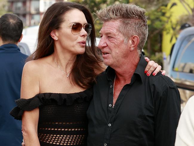 Fashion designer Wayne Cooper and new Partner Elizabeth Adams. Picture: Tim Hunter