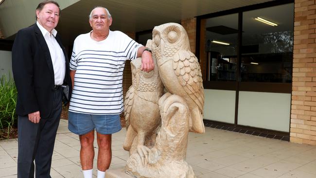 Cumberland councillor Paul Garrard and Granville Historical Society volunteer Vince Hanley in front of the library where they want a heritage centre to open. Picture: Angelo Velardo