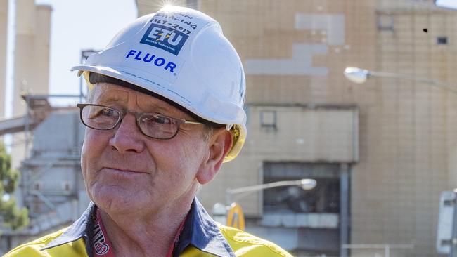 John Darling hangs up his hard hat after more than 50 years working for the company. Picture: Jason Edwards.