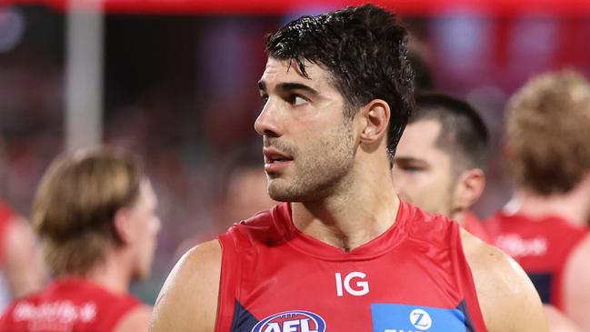 SYDNEY, AUSTRALIA - MARCH 07:  Christian Petracca of the Demons and team mates look dejected after the Opening Round AFL match between Sydney Swans and Melbourne Demons at SCG, on March 07, 2024, in Sydney, Australia. (Photo by Matt King/AFL Photos/Getty Images)