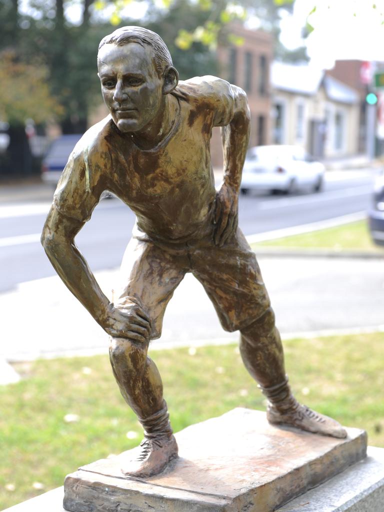 A statue of Australia’s first Olympian Edwin Flack who won the 800m and 1500m running events at the first Modern Olympic Games in Athens in 1896.