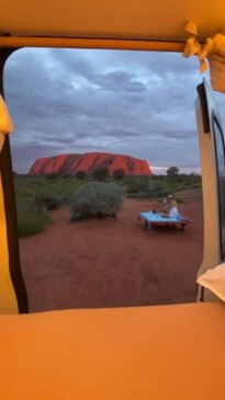 Instagram reel of Uluru, Northern Territory, by @twosometravellers