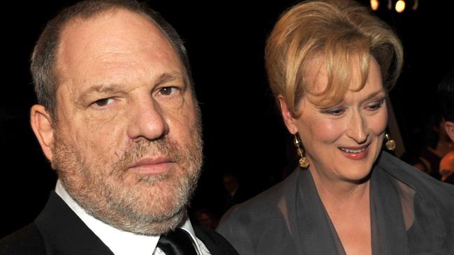 Harvey Weinstein with Meryl Streep. Picture: Getty Images.