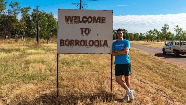 Pat Cummins visits Borroloola as UNICEF Ambassador