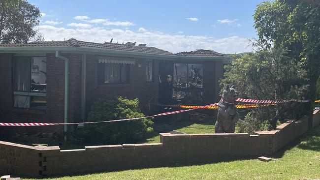 A look at the aftermath of the Surf Beach house blaze. Picture: Tom McGann