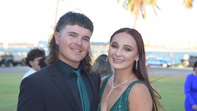 Adam Horna and Alivia Beu at the 2024 Tec-NQ Year 12 School Formal at the Townsville Entertainment Centre.