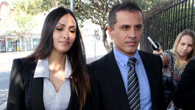 Simon Gittany with Rachelle Louise entering the Supreme Court during his murder trial in 2013. Picture: News Corp.