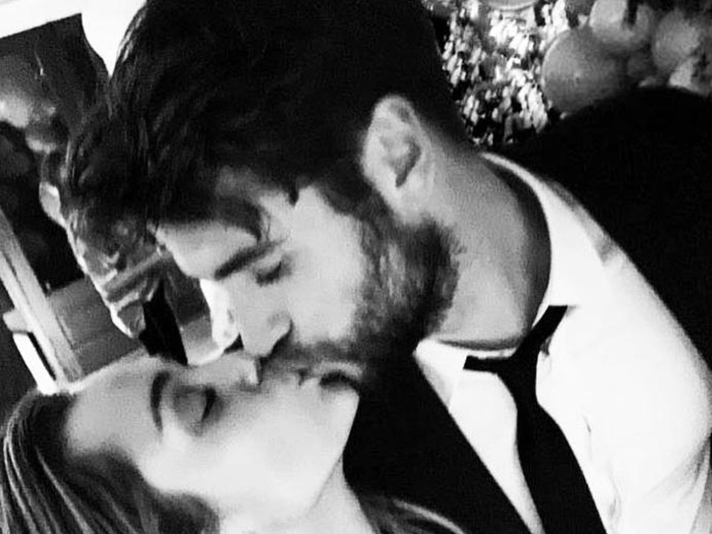 Miley Cyrus and Liam Hemsworth finally get married. Picture: Instagram