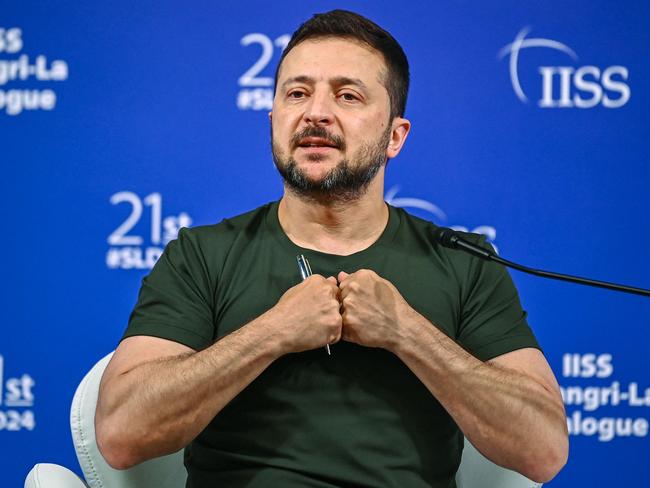 Ukraine's President Volodymyr Zelensky is facing a Russia supported by China. Picture: AFP